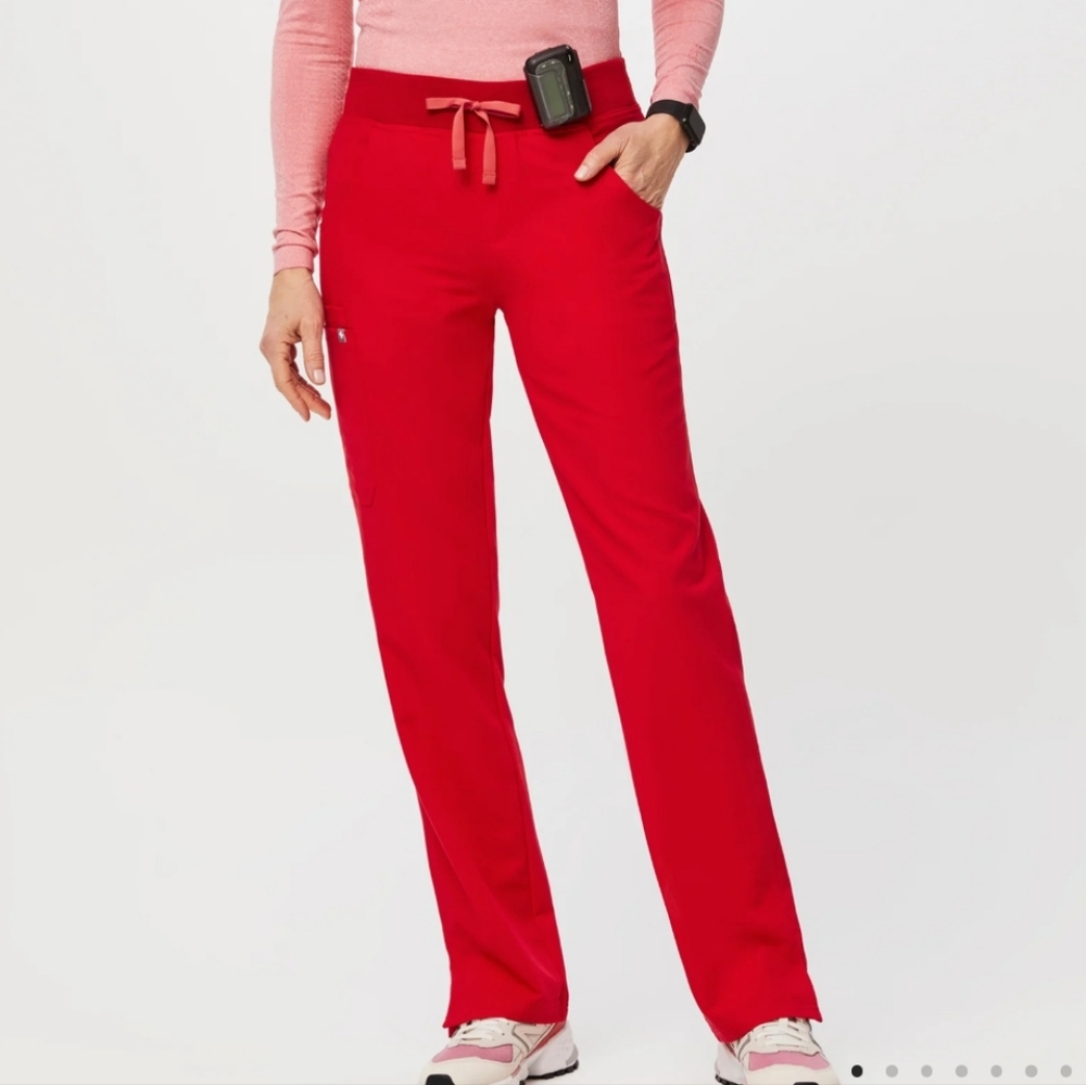 FIGS Kade™ Cargo Scrub Pants Pop Red